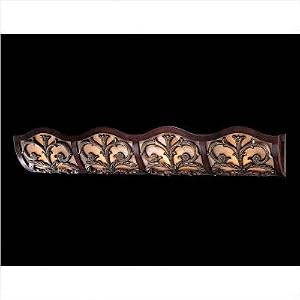 Metropolitan Carmona N2444-321 Large Glass 4 Light 400w (6H x 36W) Vanity Lighting in... by Metrolpolitan Lighting