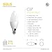 SELS LED C37 Dimmable 25-Watt Equivalent LED Candelabra Light Bulb, E12 Base, Soft White (3 Pack)