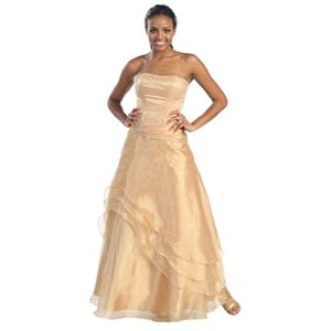 Ball Gown Strapless Formal Prom Wedding Dress #2581