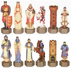 Extra Large Crusades III Medieval Chess Set Pieces