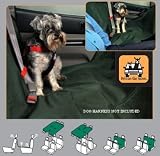 Heavy Duty REAR Seat Cover Protector great for dogs with Pets on the Move Logo motif.