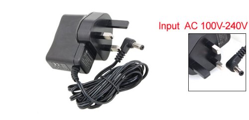 Black UK Plug Wall Mount Type Switch Switching Adapter