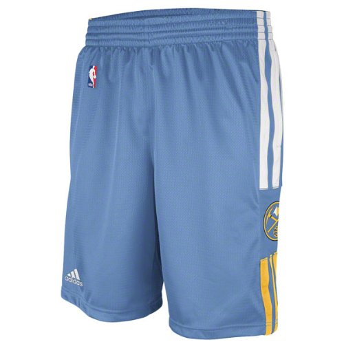 Denver Nuggets Light Blue 2011-2012 On-Court Pre-Game Warm-Up Shorts