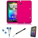 Pink Cover Protective Slim Durable Silicon Skin Case for HTC Flyer 3G WiFi  ....