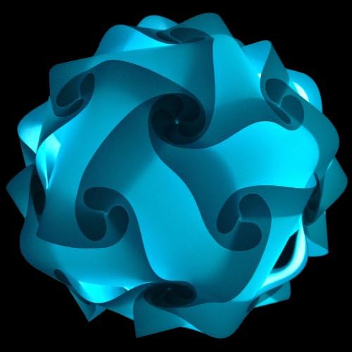 Songkran Jigsaw Lamp: Premium Modern Lamp Shade Kit - Blue (Large - 14 inch)