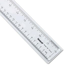 ACM10564 - Westcott Acrylic Ruler with Hang-Up Hole by Acme