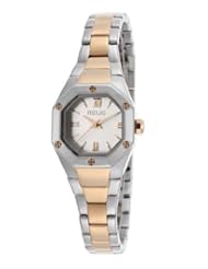 Womens Silver Dial Two Tone stainless Steel