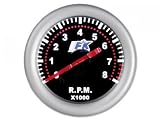 FK-Automotive Zusatzinstrument Drehzahlmesser Serie 2 Universal, verspiegelt/wei�