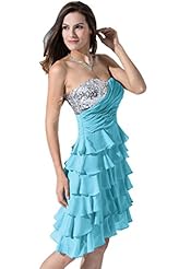 Strapless Sequined  Natural   Waistline Chiffon Homecoming Dress/Prom Dress  With Ruffles