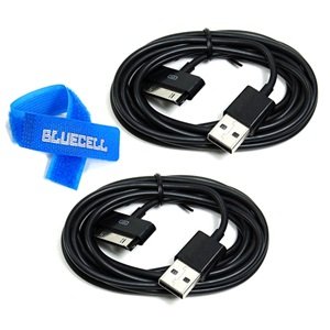 Bluecell 2 PCS Black 6FT USB Data Sync Cable for Apple iPhone 4 3GS iPod iPad + Bluecell Cable Tie