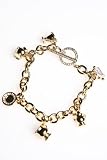 41mUstodPjL. SL160  Disney Couture Jewelry   Kidada Gold Plated Beauty & The Beast Charm Bracelet