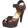 Nine West Women's Debutante Platform Ankle Strap Sandal,Dark Grey,10 M US