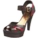 Nine West Women's Debutante Platform Ankle Strap Sandal,Dark Grey,7.5 M US