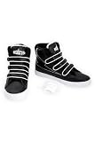 Punkrose Black And White Strap High-Top Sneakers