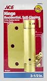 ACE TRADING BHDW 9 01-3555-325 SELF CLOSING RESIDENTIAL HINGE SATIN BRASS 3-1/2