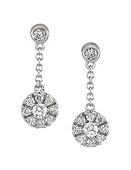 14K White Gold Diamond Earrings - 0.33 Ct. -- LIFETIME WARRANTY
