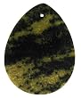 Yellow Turquoise - Pear Shape - 35X45mm - 1.5mm Hole