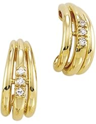 Pair of 14K Yellow Gold Diamond Earrings - 0.12 Ct. -- LIFETIME WARRANTY