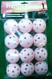 Pink Plastic Wiffle Type Practice Golf Balls Dozen