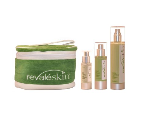 Revaleskin Coffeeberry 3-Step Skin Care Kit with Free Cosmetic Bag