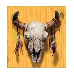 Western Steer bull skull statue indian style sculpture