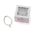 Cultured Pearl Bracelet with Silver Cross