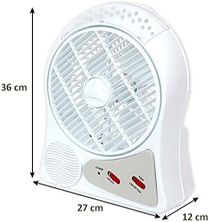 Sellinstec Personal Cordful and Cordless Battery Operated Fan Rechargeable with LED Light for Camping and Fishing (Single-Battery)