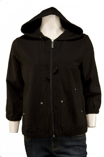 Misses Black Lightweight 3/4 Sleeve Jacket