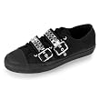 DEVIANT-08 MENS Canvas Low Top Chuck Taylor Converse Style Shoes Rocker Emo Studded Sneaker Black