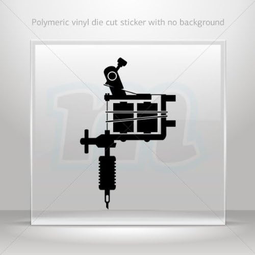 Sticker Decals Tattoo machine car helmet window Boat jet-ski Garage door 16 X 10 Inches Black 1602 XZK68
