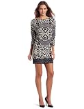 Donna Morgan Women's Border Print Wedge Printed Jersey Dress