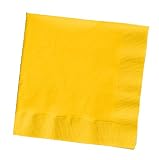 Creative Converting Paper Napkins, 3-Ply Luncheon Size, School Bus Yellow Color, 50-Count Packages (Pack of 5)