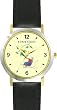 Peter Piper (Mouse) - from Mother Goose by Artist: Sylvia Long - WATCHBUDDY&reg; DELUXE TWO-TONE THEME WATCH - Arabic Numbers - Black Leather Strap-Size-Large ( Men's Size or Jumbo Women's Size )