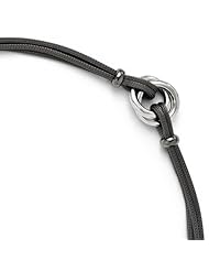 Leslies Sterling Silver Ruthenium-plated Polished Mesh Bracelet Length 7"
