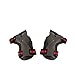 Physport Red Safety Protective Gear Keen,Elbow,Wrist 6 pcs Set Protective Pads Red and Black M Size