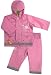 Kushies Infant & Toddler Pink Rain Jacket and Pant Set