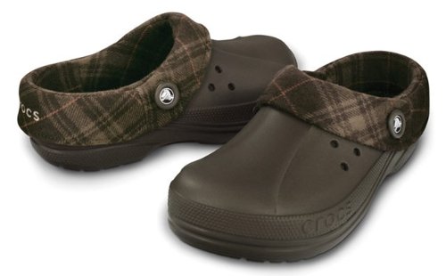 Crocs Blitzen Flannel Unisex Footwear, Size: 8 D(M) US Mens / 10 B(M) US Womens, Color: Espresso/Khaki