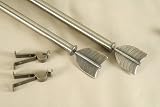 Review Drapery Hardware  / NEW Decorative Curtain Rod #26, 28-48 inch, antique brass