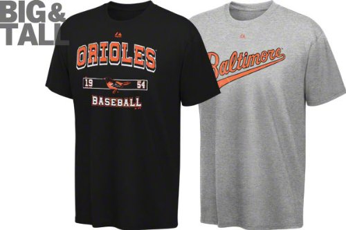 Baltimore Orioles Big & Tall Black/Grey 2 T-Shirt Combo Pack Baltimore Orioles Big & Tall Black/Grey 2 T-Shirt Combo Pack