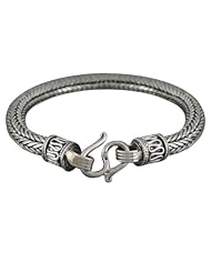 925 Silver 6mm Bali Foxtail Bracelet 8.25"