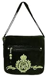 Juicy Couture Scotty Bling Velour Medium Freestyle Messenger,Black,one size