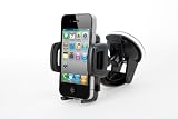 GSI Super Quality In Car Windshield - Dashboard Mount For Apple iPhone 4, iPods And Mobile Phones - 360° Rotating Dock, Suction Cup Stand - Perfect Fit - Great For Travel Or Home Use