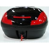 Universal Extra Large Black Motorcycle Scooter Touring Trunk Luggage Top Case Fits Two Helmets