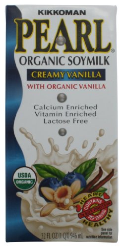 Kikkoman Pearl Creamy Vanilla Organic Soy Milk, 32-Ounce (Pack of 6)