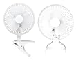 Optimus F-0645S 6-Inch 2-Speed Convertible Personal Clip-On/Table Fan, White