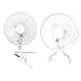 Optimus F-0645S 6-Inch 2-Speed Convertible Personal Clip-On/Table Fan, White
