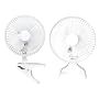 Optimus F-0645S 6-Inch 2-Speed Convertible Personal Clip-On/Table Fan, White