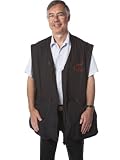 Rufus Roo: The BIG Pocket Travel Vest in BLACK Black Zip - Large Size (STEALTH)
