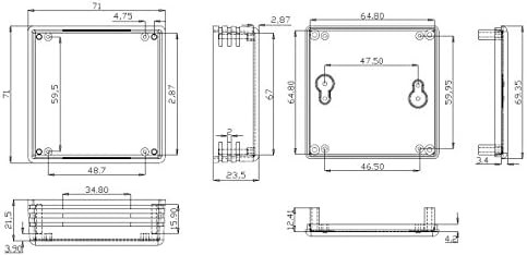 Vented White ABS Electronic Enclosure for use with sensors like AM2302/DHT22/DHT11 and DS18B20