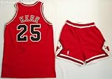 Steve Kerr Signed Bulls Red Nike Game Worn 1996 Finals Jersey & Shorts